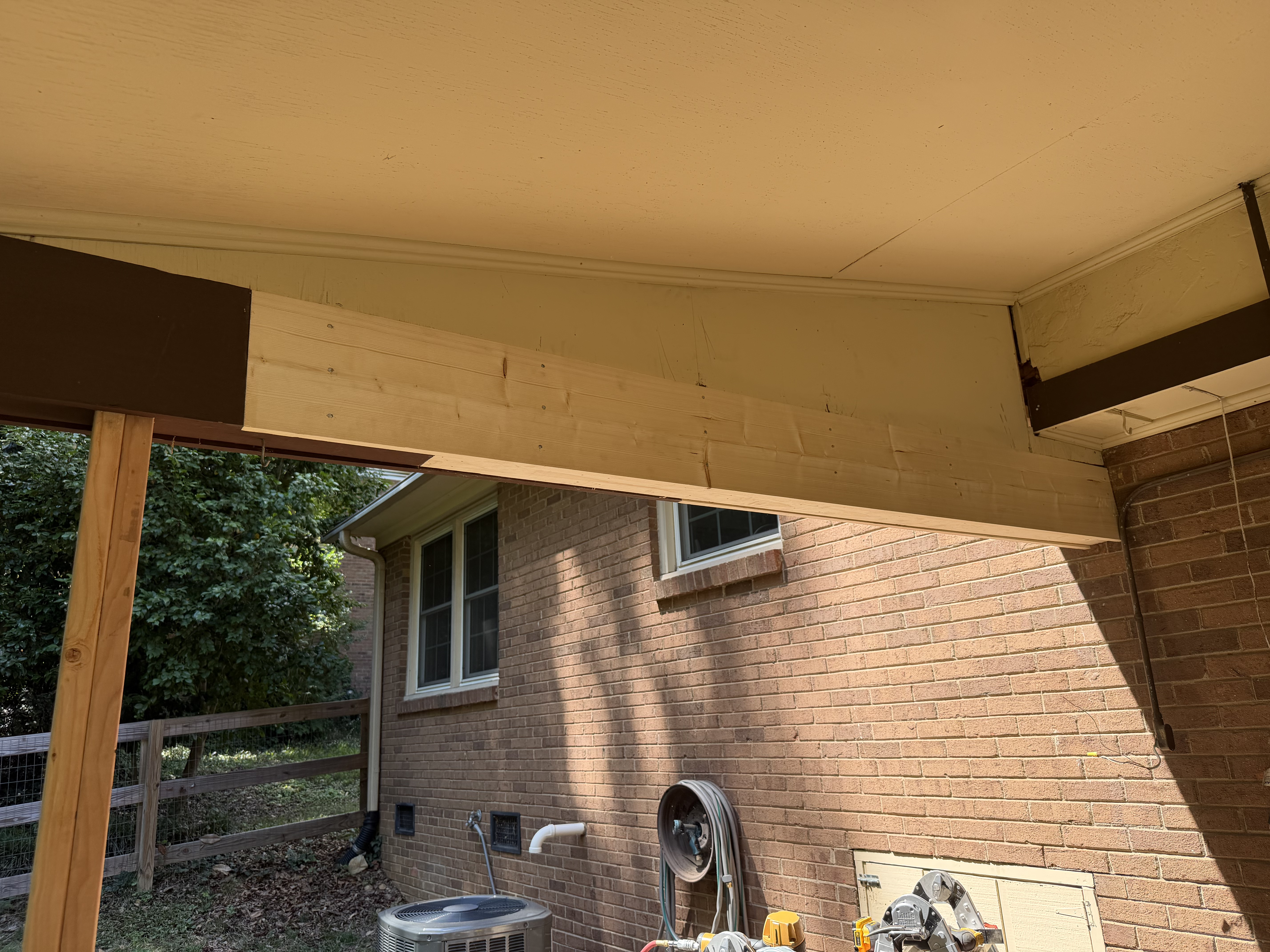 Roof beam after repair